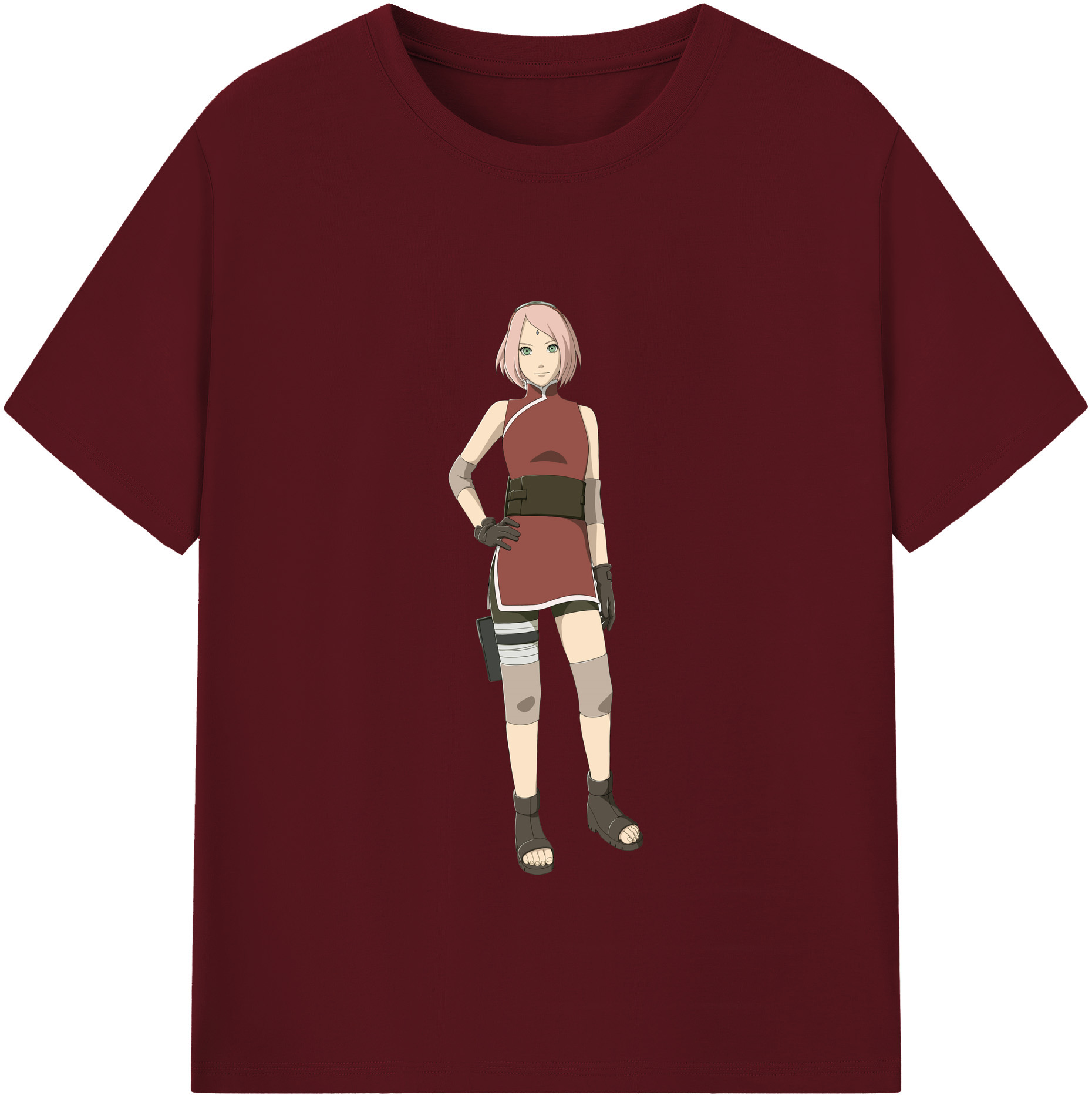 （画像用） NARUTO -ナルト- 春野サクラ Haruno Sakura 綿100％半袖Tシャツ（フロントプリント）